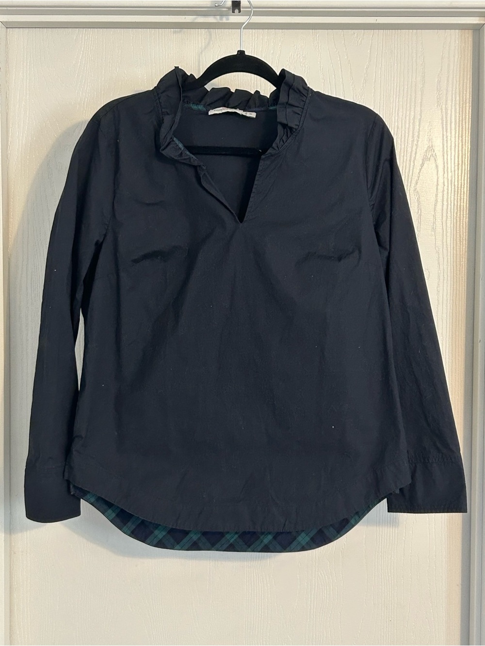Vineyard Vines Navy Cotton Blouse Med